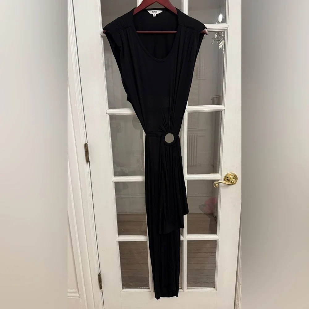 BB DAKOTA STEVE MADDEN Women's Black O-Ring Open Back High Low Dress Size S
